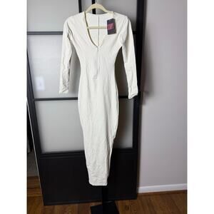 NWT STRIPT Cedes Maxi Dress in White Size XS
